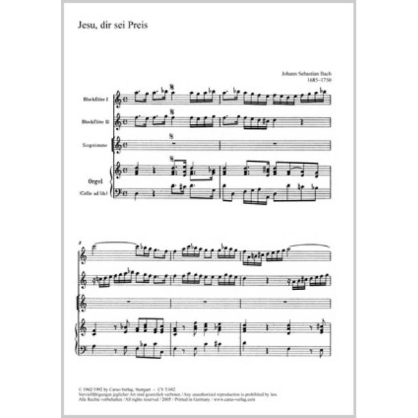 Jesu, dir sei Preis : aus: Uns ist ein Kind geboren