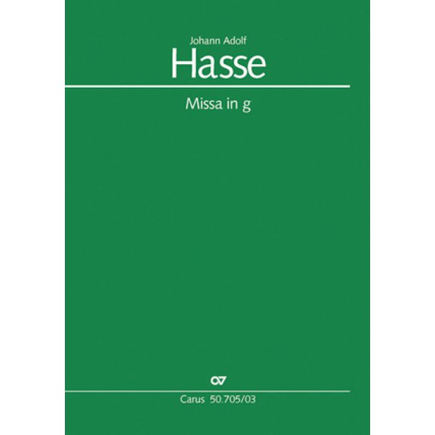 Missa in g. Hasse-Werkausgabe IV/3