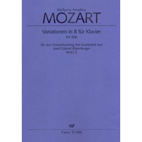 Thema mit Variationen in B : für den Konzertvortrag frei bearbeitet