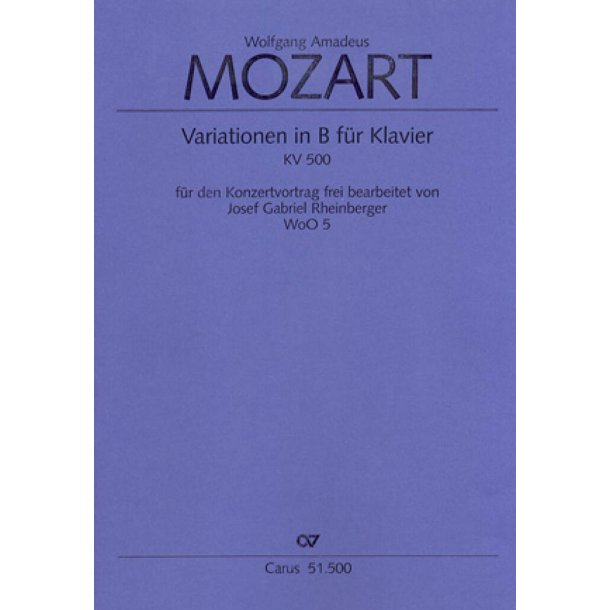 Thema mit Variationen in B : f&uuml;r den Konzertvortrag frei bearbeitet