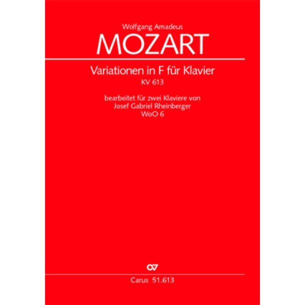 Variationen in F : &uuml;ber das Lied Ein Weib ist das herrlichste Ding