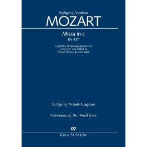 Missa in C, KV 427 : Klavierauszug XL im lesefreundlichen Großdruck