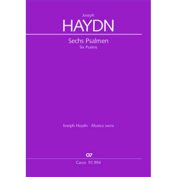 Haydn: Sechs Psalmen Hob. XXIII Anhang