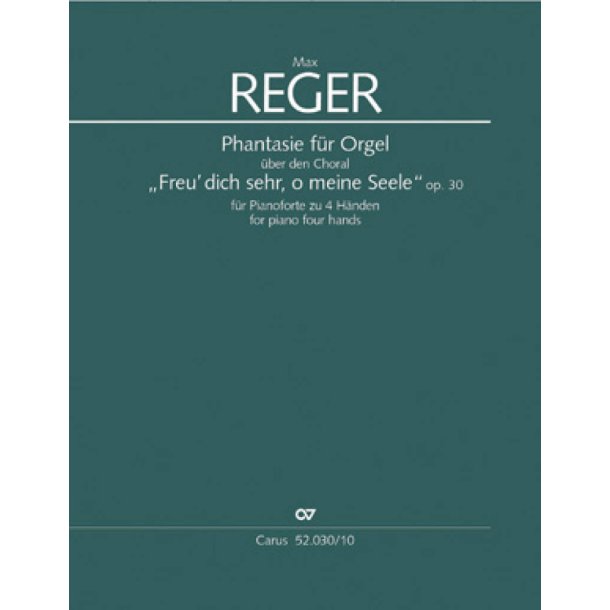 Phantasie f&uuml;r Orgel : &uuml;ber Freu dich sehr, o meine Seele