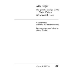 Mein Odem ist schwach : aus: Drei geistliche Gesänge