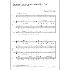 A man can live and flourish : aus: Acht geistliche Gesänge - Op. 138,1 - A minor