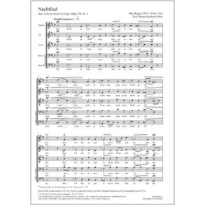 The night advances : aus: Acht geistliche Gesänge - Op. 138,3 - B minor