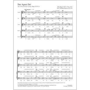 Lamb of God : aus: Acht geistliche Gesänge - Op. 138,6 - E minor