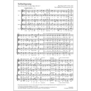 With God's own help, we go to war : aus: Acht geistliche Gesänge - Op. 138,7