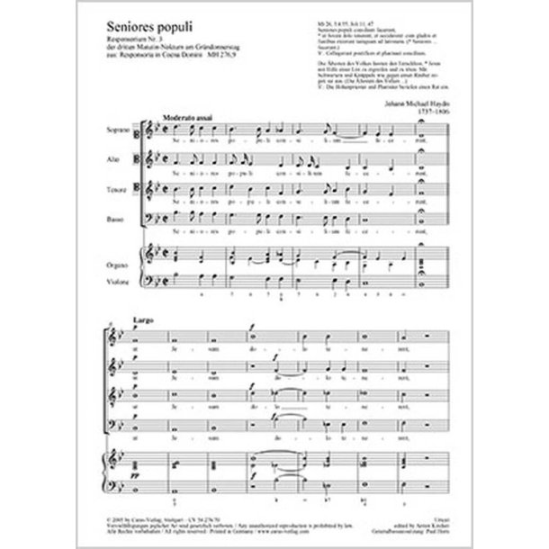 Seniores populi : aus: Responsoria in Coena Domini