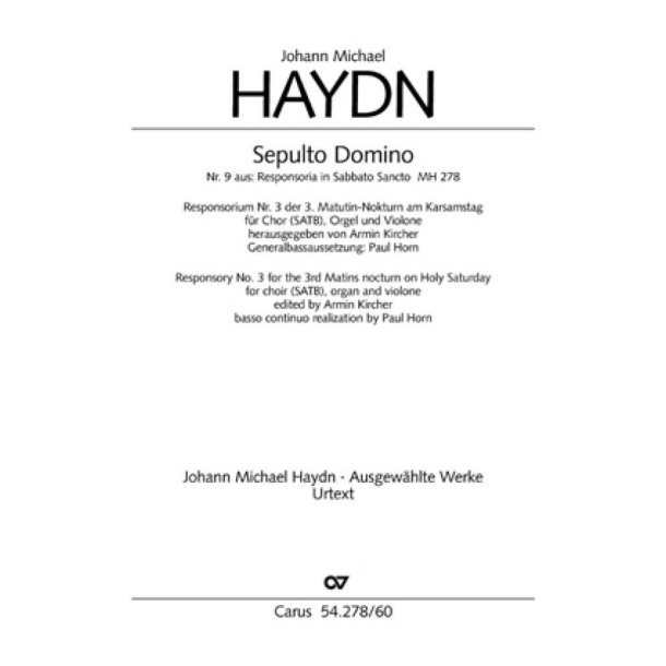 Sepulto Domino : aus: Responsoria in Sabbato Sancto