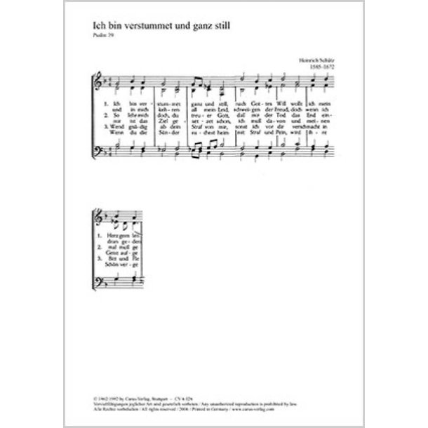 Ich bin verstummet- Mein Herz dichtet ein Lied