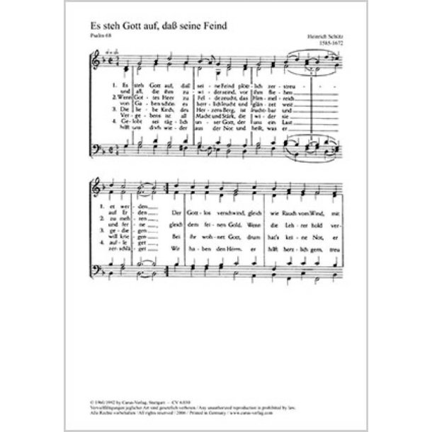 Sch&uuml;tz: Es steh Gott auf- Jauchzet Gott