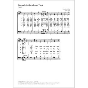 Schütz: Dennoch hat Israel- Herr, der du vormals