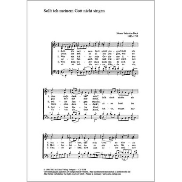 Sollt ich meinem Gott nicht singen : d-Moll