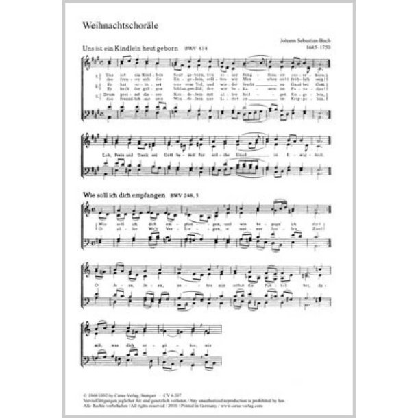 Bach: Weihnachtschor&auml;le