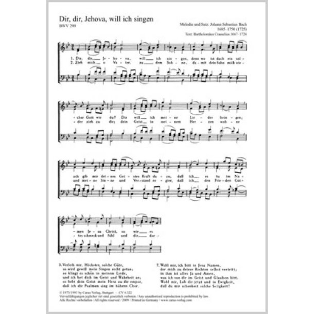Dir, dir, Jehova- Hassler Im k&uuml;hlen Maien : Vater unser