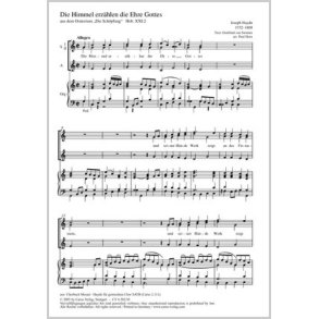 Die Himmel erzählen die Ehre Gottes : aus: Die Schöpfung