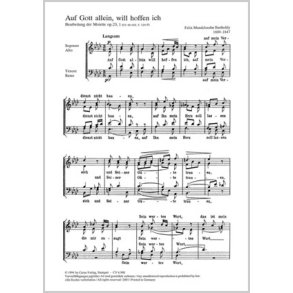 Auf Gott allein will hoffen ich : aus: Aus tiefer Not schrei ich zu dir Drei Kirchenmusiken