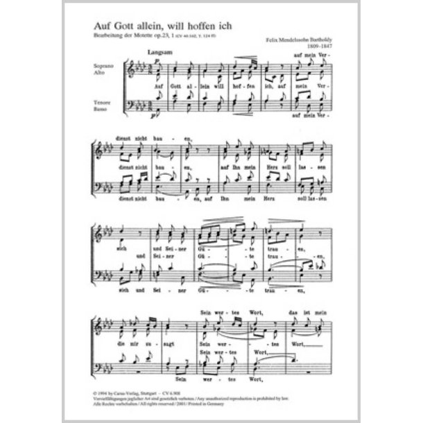 Auf Gott allein will hoffen ich : aus: Aus tiefer Not schrei ich zu dir Drei Kirchenmusiken