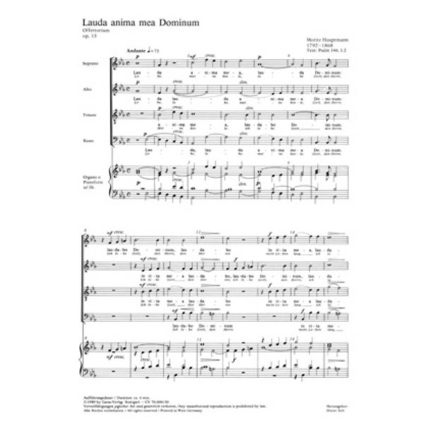 Lauda anima mea Dominum : Lobe meine Seele Gott, den Herrn