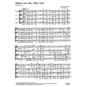 Nimm von uns, Herr Gott : e-Moll