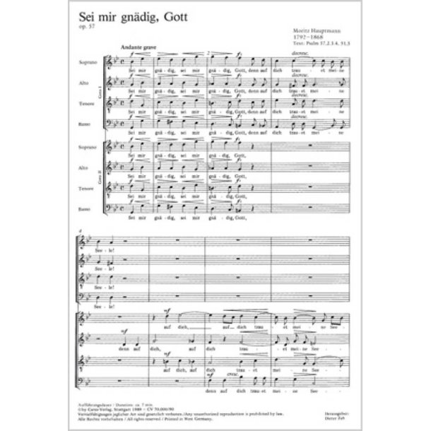 Sei mir gn&auml;dig, Gott : g-Moll