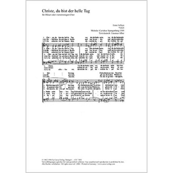 Christe, du bist der helle Tag