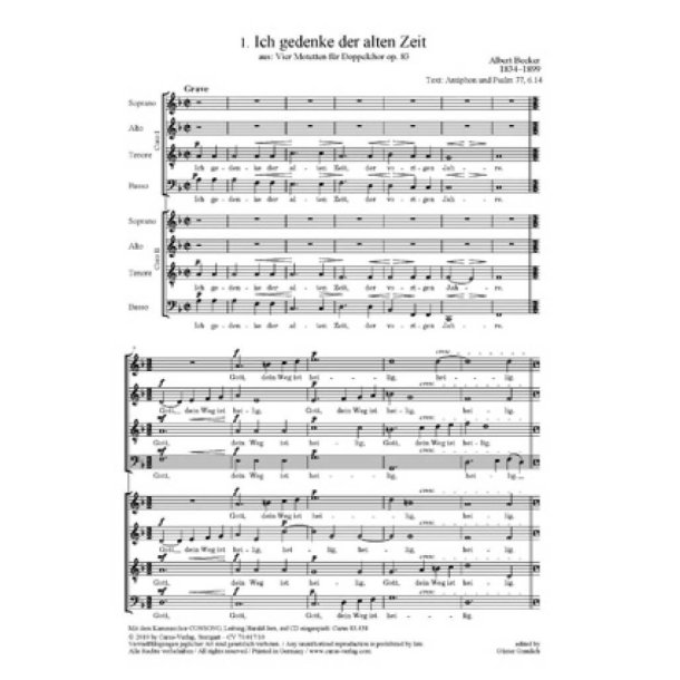 Ich gedenke der alten Zeit