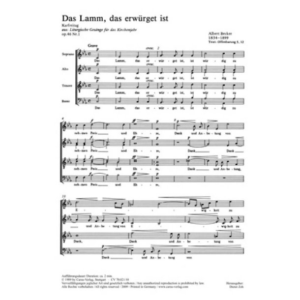 Becker: Das Lamm, das erw&uuml;rget ist- Kyrie