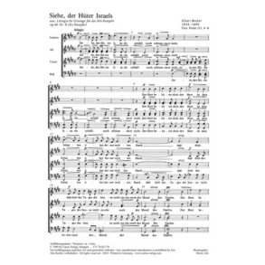 Siehe, der Hüter Israels : E-Dur