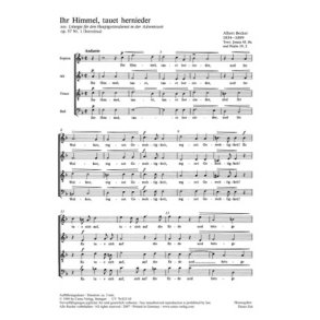 Ihr Himmel, tauet hernieder : F-Dur