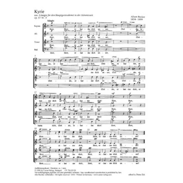 Becker: Kyrie, Gloria und Agnus Dei