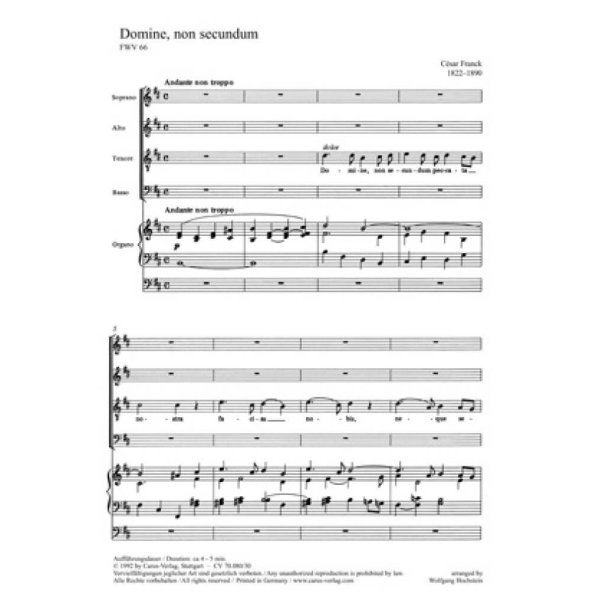 Domine non secundum : h-Moll