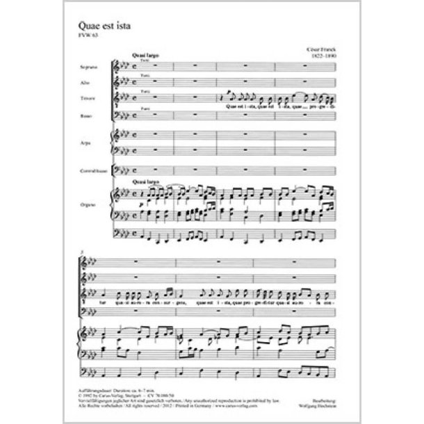 Quae est ista : aus: Trois offertoires