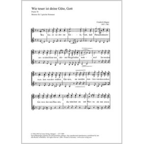 Wie teuer ist deine Güte : F-Dur