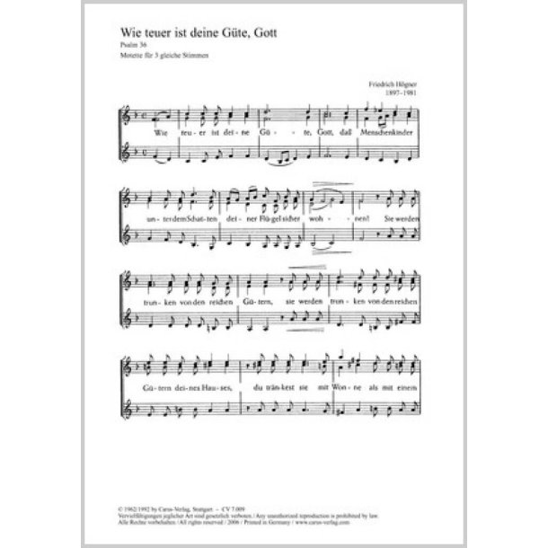 Wie teuer ist deine G&uuml;te : F-Dur