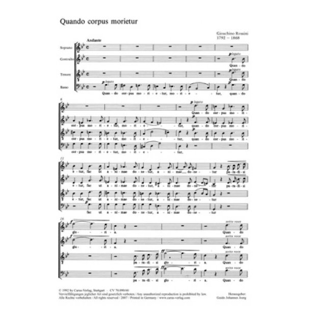 Quando corpus morietur : aus: Stabat Mater