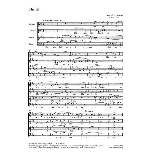 Rossini: Christe eleison- Sanctus