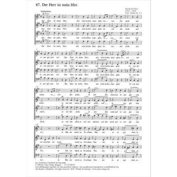 Der Herr ist mein Hirt : G-Dur