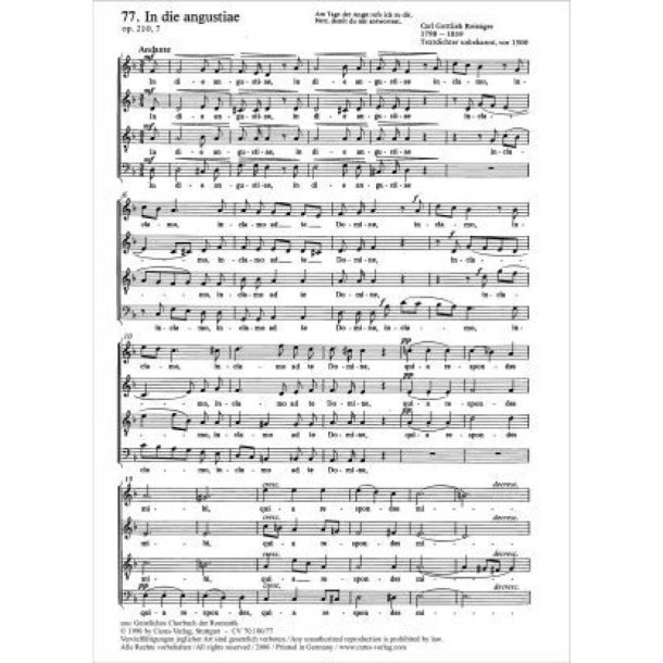 In die angustiae : d-Moll