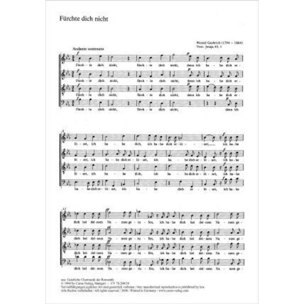 F&uuml;rchte dich nicht : Es-Dur