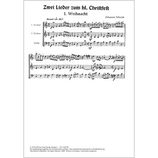 Schrenk: Zwei Lieder zum Christfest