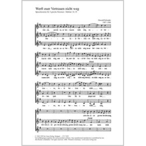 Werfet euer Vertrauen nicht weg