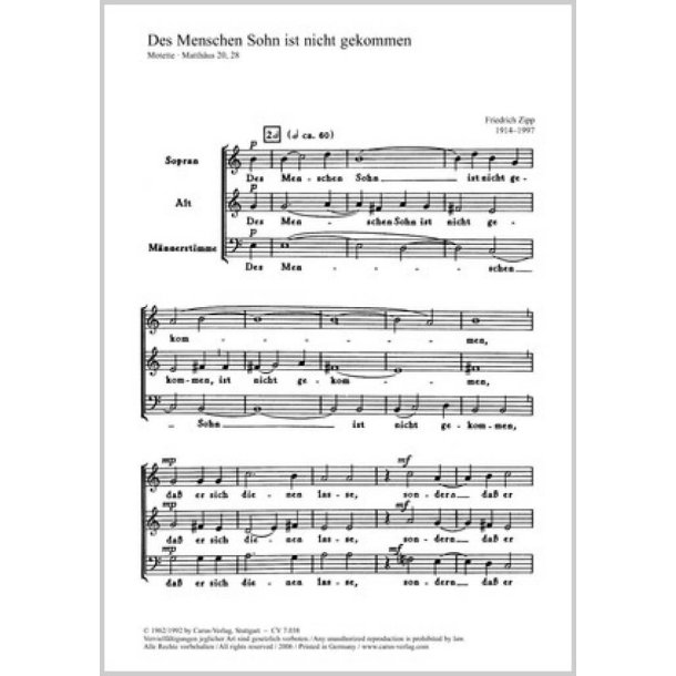 Des Menschen Sohn ist nicht gekommen