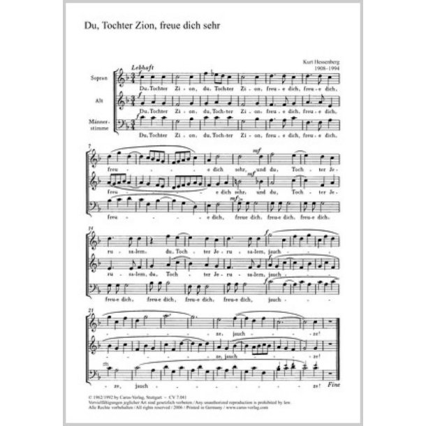 Du, Tochter Zion, freue dich