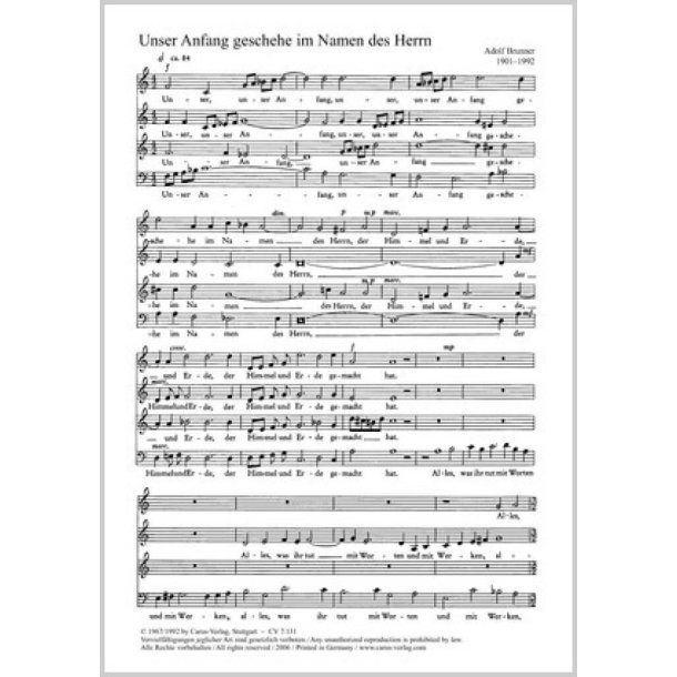 Unser Anfang geschehe im Namen