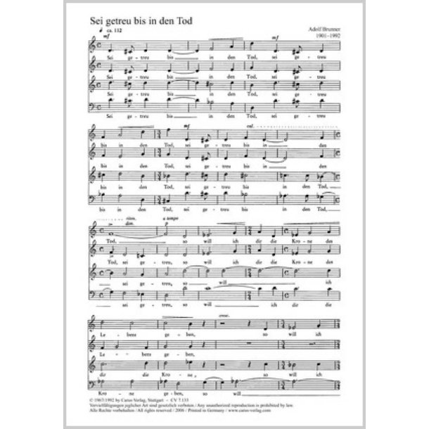Sei getreu bis in den Tod