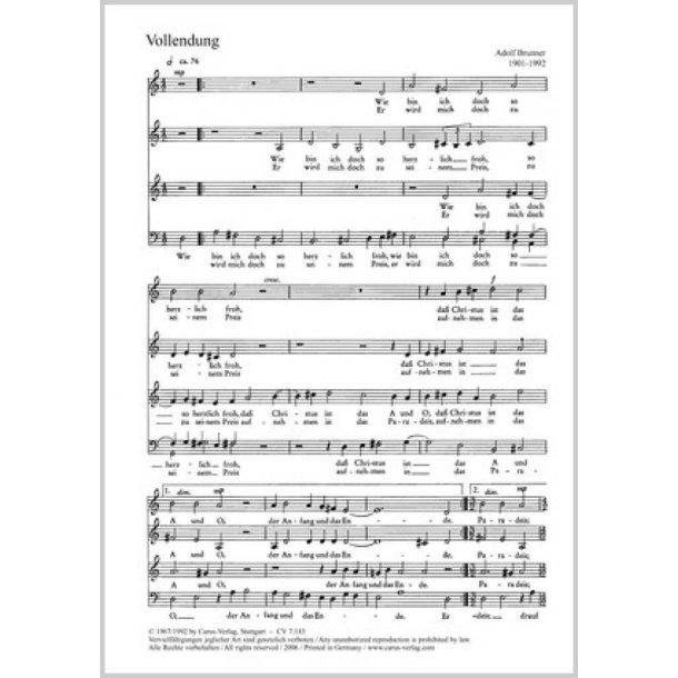 Wie bin ich doch so herzlich froh