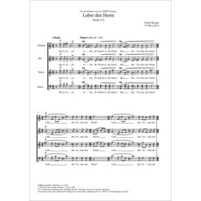 Lobet den Herrn : Psalm 113 (composed for the Kammerchor of the HMDK Stuttgart)
